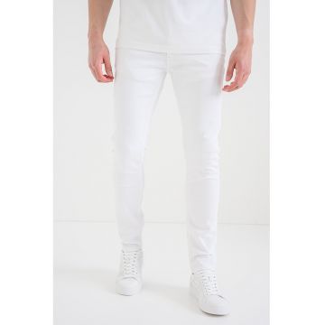 Blugi extra slim fit cu talie joasa 734 - Alb
