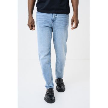 Blugi slim fit din amestec de lyocell cu talie medie Onyx - Albastru deschis