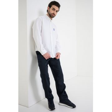 Camasa cu maneci lungi si guler Oxford - Alb