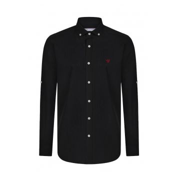 Camasa din amestec de in - Negru