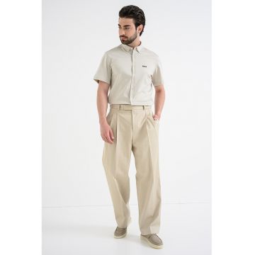 Camasa regular fit cu maneci scurte Motion - Bej deschis