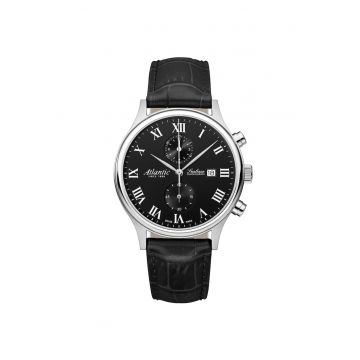 Ceas barbatesc  Quartz Argintiu - 54767 - Negru