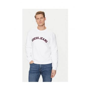 Hanorac din bumbac cu maneci lungi si model grafic si logo