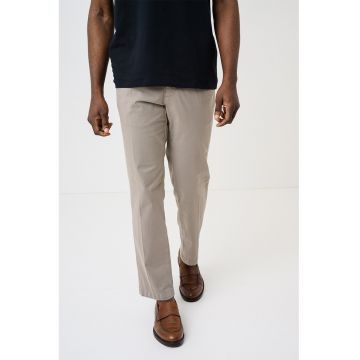 Pantaloni chino cu talie medie - Bej deschis