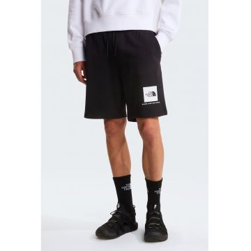 Pantaloni scurti cu snur de ajustare si logo Box - Alb/Negru