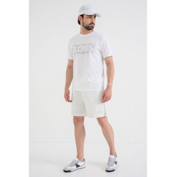 Pantaloni scurti cu snur si buzunare - Alb murdar