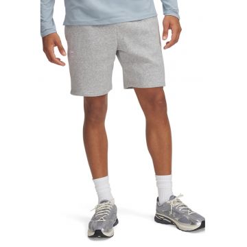 Pantaloni scurti cu talie medie - pentru fitness - Alb/Gri deschis melange