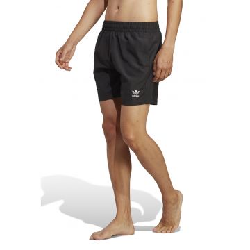 Pantaloni scurti de baie cu 3 buzunare Ori Solid - Negru