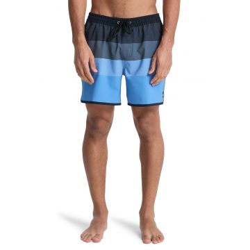 Pantaloni scurti de baie Stretch Scallop - Albastru/Gri antracit