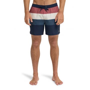 Pantaloni scurti de baie Stretch Scallop - Visiniu/Rosu inchis/Albastru