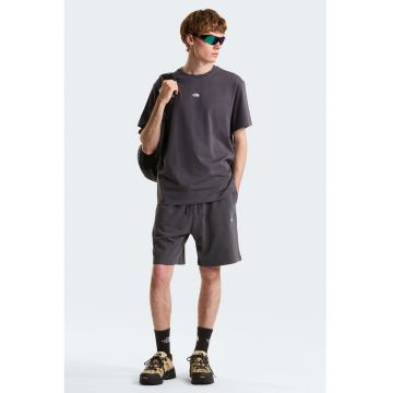 Pantaloni scurti lejeri din bumbac Essential - Alb/Gri inchis