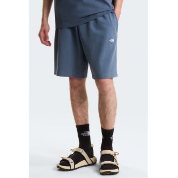 Pantaloni scurti lejeri din bumbac Essential - Albastru prafuit/Alb optic