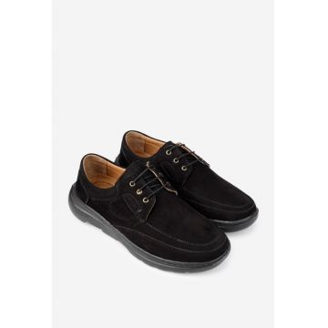 Pantofi eleganți din piele pentru bărbați - Negru