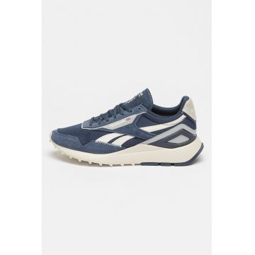 Pantofi sport cu insertii din piele intoarsa Legacy - Alb/Bleumarin