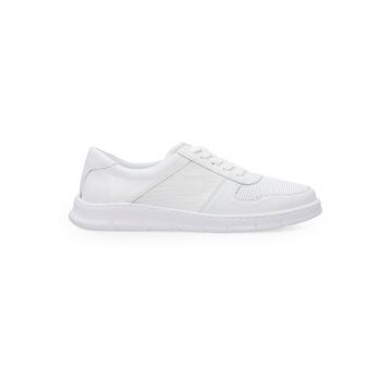Pantofi sport din piele cu panou frontal ajurat