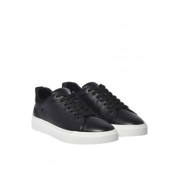 Pantofi sport low-cut de piele - Negru
