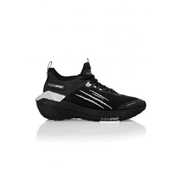 Pantofi sport wedge foarte usori Stealth Runner - Negru/Alb murdar