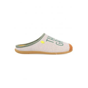 Papuci cu model grafic - Gri