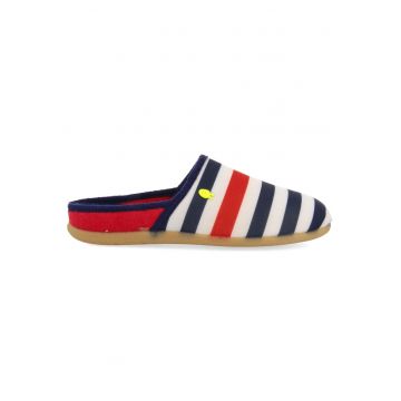 Papuci de casa cu model in dungi - Multicolor