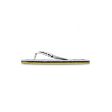 Papuci flip-flop cu logo - Alb/Negru/Lila