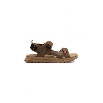 Sandale din piele ecologica cu inchidere velcro Harwinton - Bej