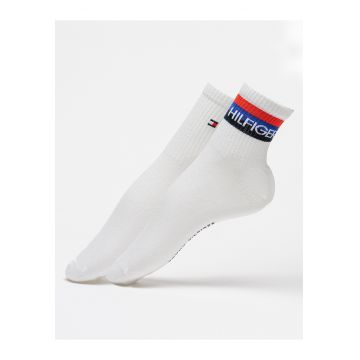 Set de sosete scurte cu detaliu logo - 2 perechi - Alb/Albastru ultramarin