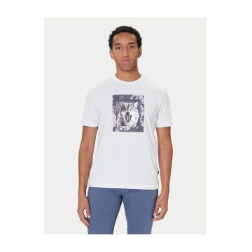 Tricou barbat  bumbac - alb
