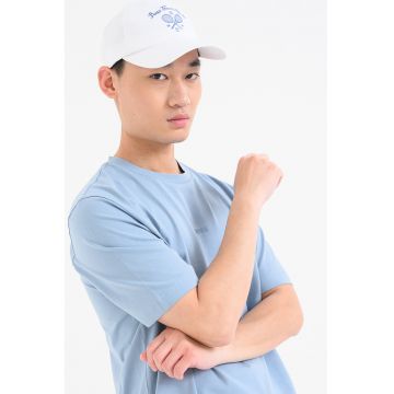 Tricou cu decolteu la baza gatului - Albastru lavanda