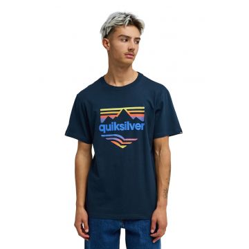 Tricou cu imprimeu logo - Galben/Portocaliu/Bleumarin