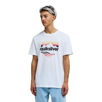 Tricou cu imprimeu logo - Negru/Coral/Alb optic