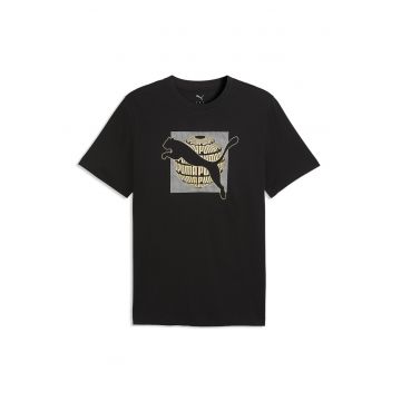 Tricou cu logo - Alb - Negru - Portocaliu pal -