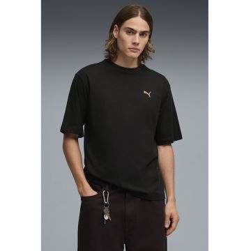 Tricou cu logo pe spate - Negru/Galben/Roz