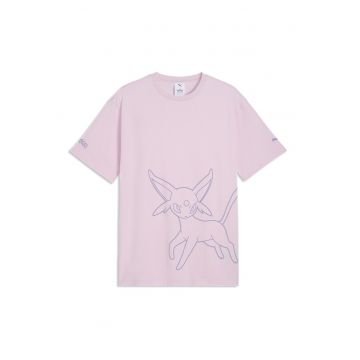 Tricou cu tematica Pokemon - Albastru inchis/Roz pastel