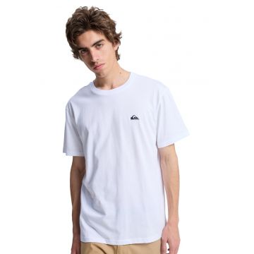 Tricou de bumbac cu decolteu la baza gatului - Alb optic