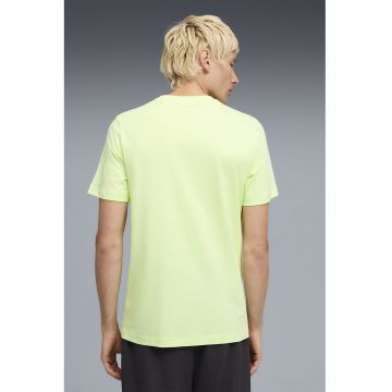 Tricou de bumbac cu imprimeu - Alb/Kaki inchis/Verde fistic