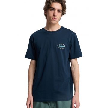 Tricou de bumbac cu imprimeu frontal Dawn - Albastru ultramarin