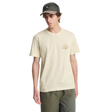 Tricou de bumbac cu imprimeu grafic pe spate Bliss Point - Bej deschis