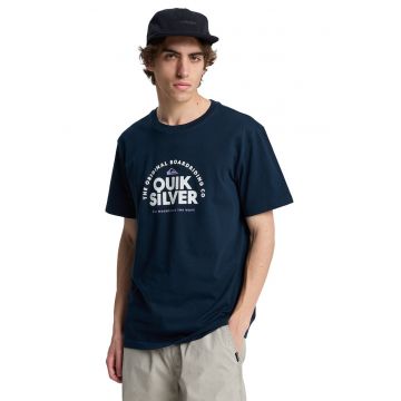 Tricou de bumbac cu imprimeu logo pe piept Fundamental Ride - Alb/Bleumarin