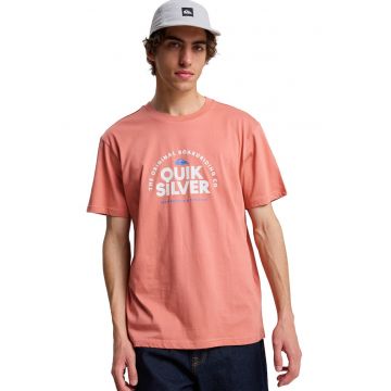 Tricou de bumbac cu imprimeu logo pe piept Fundamental Ride - Portocaliu persan