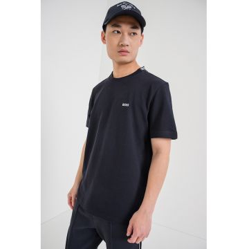 Tricou de bumbac cu logo - Albastru ultramarin