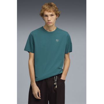Tricou de bumbac cu logo Elevated - Verde persan