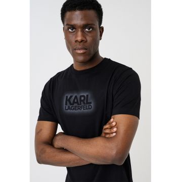 Tricou de bumbac cu logo graffiti - Negru