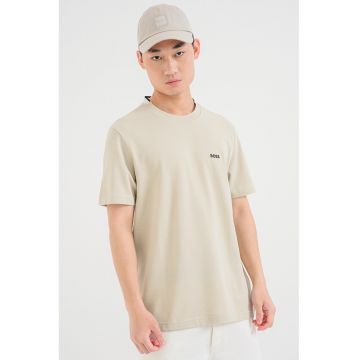Tricou de bumbac cu logo - Kaki