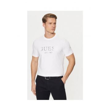 Tricou din amestec de bumbac cu logo pe piept