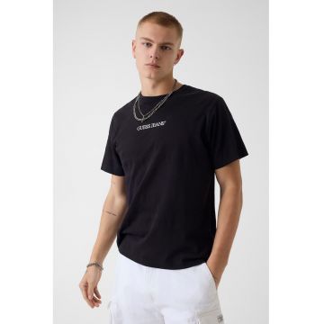 Tricou din bumbac cu logo brodat - Negru