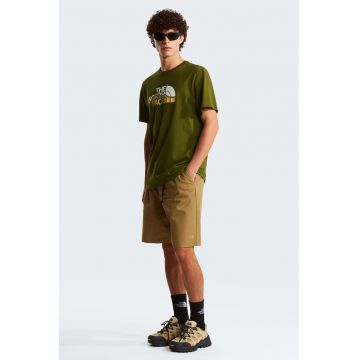 Tricou din bumbac Mountain Line - Alb/Galben sofran/Verde feriga