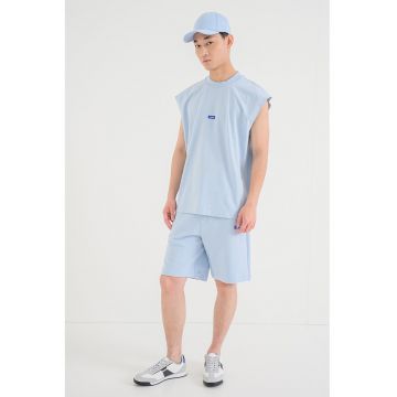 Tricou fara maneci cu decolteu la baza gatului Navertz