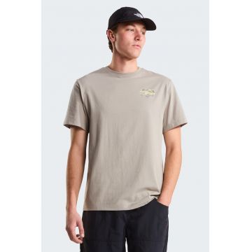Tricou lejer din bumbac Van Life - Bej/Gri carbune/Maro taupe deschis