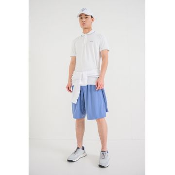 Tricou polo cu logo brodat - Alb