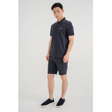 Tricou polo cu logo brodat - Bleumarin